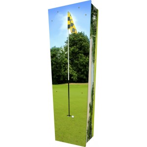 Golfer - Personalised Picture Coffin with Customised Design.